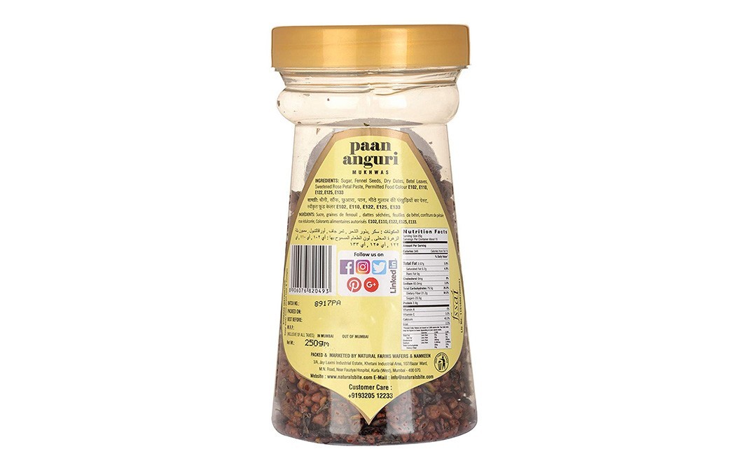 Natural's Bite Paan Anguri Mukhwas    Jar  250 grams